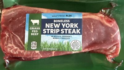 grass fed beef, boneless New York strip steak