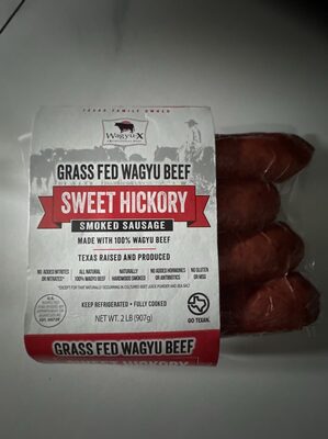 Grass Fed Wagyu beef Sweet Hickory Smoked Sausage
