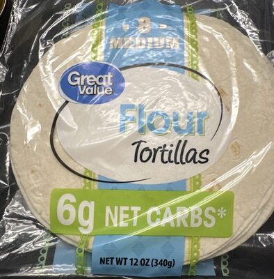 Great Value Flour Tortillas 6g Net Carbs