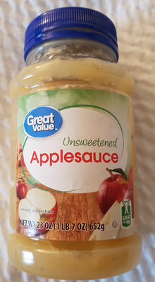 Great value, natural unsweetened applesauce