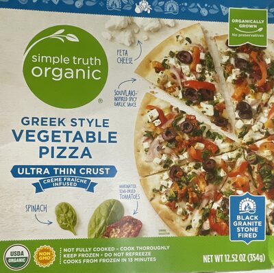 Greek Style Vegetable Pizza