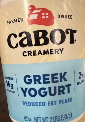 Greek yogurt 2% Milk fat