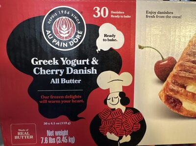 Greek yogurt and cherry danish