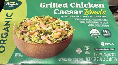 Grilled Chicken Caesar Bowl With Creamy Caesar Dressing