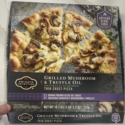 Grilled Mushroom & Truffle Oil Thin Crust Pizza