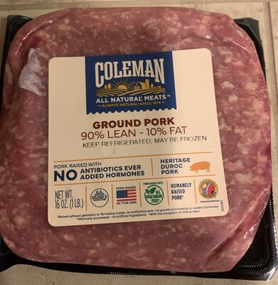 Ground Pork 90% Lean - 10% Fat