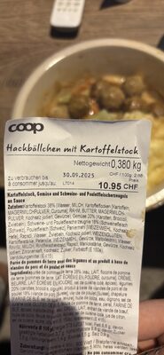 Hackbällchen mit Kartoffelstock