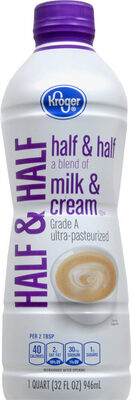 Half & Half A Blend Of Milk & Cream