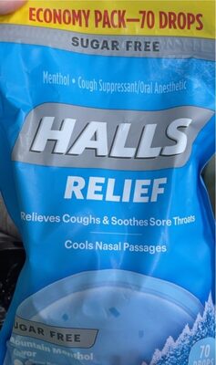 Halls sugar-free cough drops mountain menthol