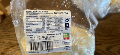 Halvfast, Modnet Ost, 26% Fett