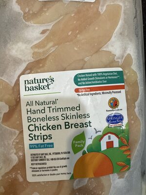 Hand Trimmed Boneless Skinless Chicken Breast Strips
