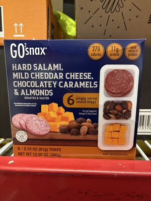 Hard Salami, Mild Cheddar Cheese, Chocolate, Caramels, And Almonds