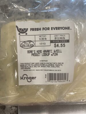 Havarti Cheese W/Dill