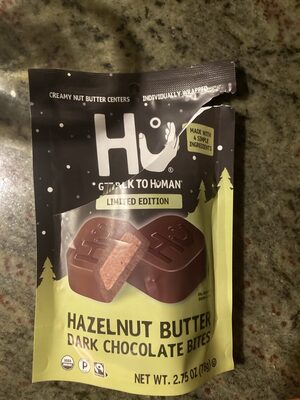 Hazelnut Butter Dark Chocolate Bites