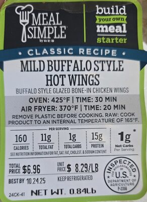 HEB Meal Simple Mild Buffalo Style Hot Wings