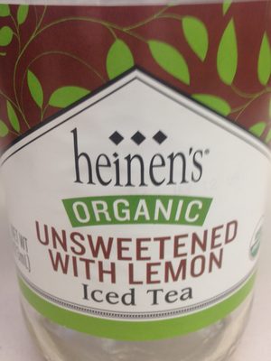 Heinen's Organic Unsweetened With Lemon  Iced Tea 
