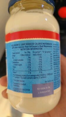 Hellmann's Light Reduced Calorie Mayonnaise