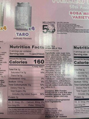 Hello Kitty Boba Milk Tea Taro