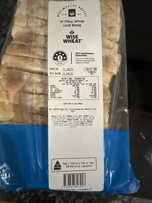 Hi Fibre White Loaf 800g