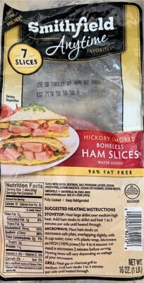 Hickory Smoked Boneless Ham Slices - 7 Pieces