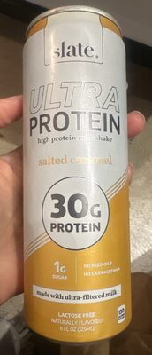 high protein milk shake salted caramel