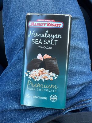 Himalayan Sea Salt 53% Cacao Premium Dark Chocolate Bar