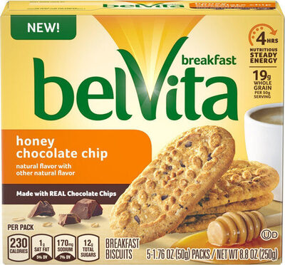 Honey chocolate chip breakfast biscuits