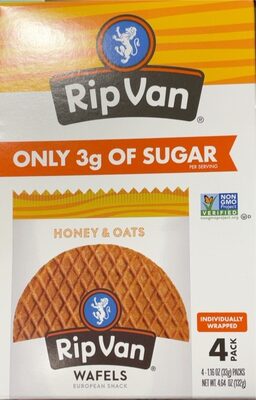 Honey & Oats Wafels Only 3g of Sugar