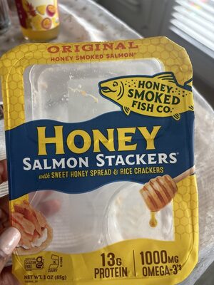 Honey Salmon Stackers with Sweet Honey & Rice Crackers