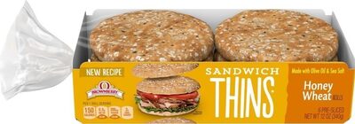 Honey wheat sandwich thins count