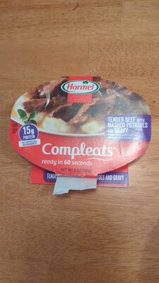 Hormel, compleats, beef tips & gravy with mashed potatoes
