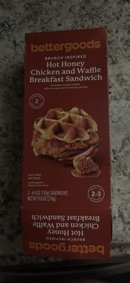 Hot Honey Chicken and Waffle Breakfast Sandwich