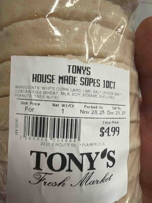 House Made Sopes 10ct