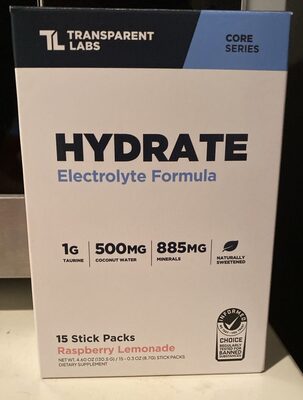 Hydrate Electrolyte Formula Raspberry Lemonade