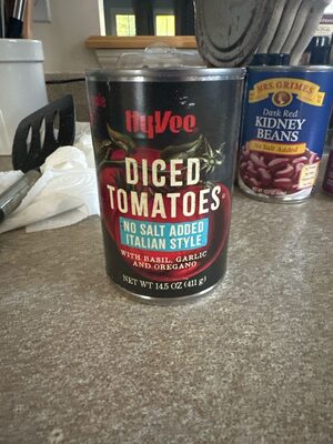 Hyvee Diced Tomatoes No Salt Added