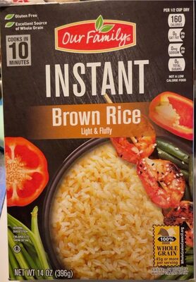 Instant brown rice