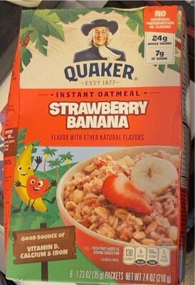 Instant oatmeal strawberry banana