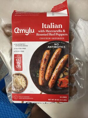 Italian with Mozzarella & Roasted Red Peppers Chicken Sausages