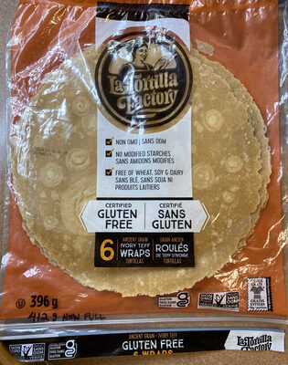 Ivory Teff Wraps, Gluten Free