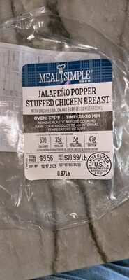 Jalapeño Popper Stuffed Chicken Breast with Uncured Bacon and Baby Bella Mushrooms