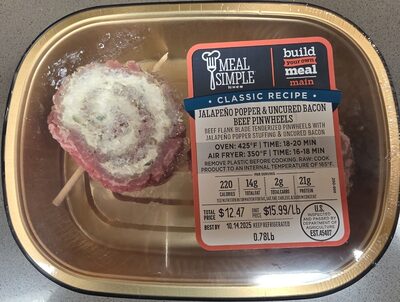 Jalapeño Popper & Uncured Bacon Beef Pinwheels