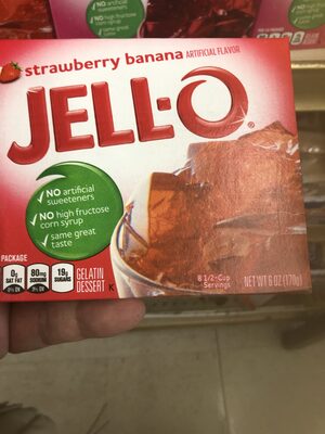 Jello strawberry banana dessert gelatin boxes