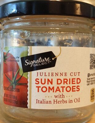 Julienne Cut Sun Dried Tomatoes with Italian Herbs in Oil