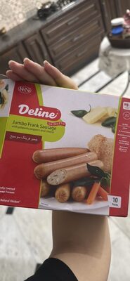 Jumbo Frank Sausage with jalapeño peppers and cheese