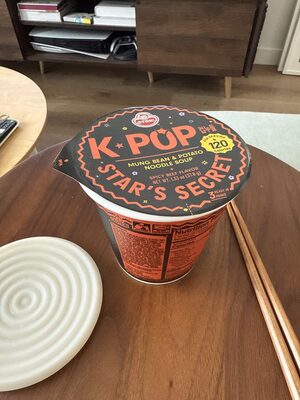 K Pop Mung Bean & Potato Noodle Soup Spicy Beef Flavor
