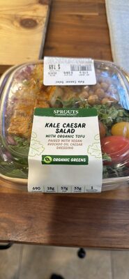 Kale Caesar Salad with Organic Tofu
