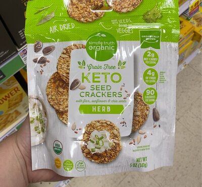 keto seed crackers herb