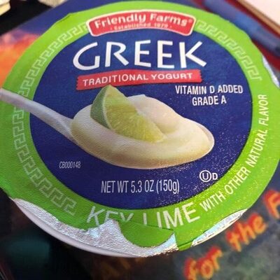 Key lime greek traditional yogurt, key lime