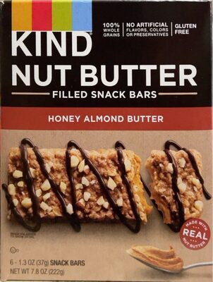 Kind Nut Butter Filled Snack Bars Honey ALmond Butter