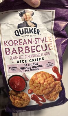 Korean style barbecue rice crisps